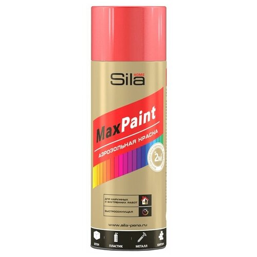 Аэрозольная краска SILA HOME Max Paint красный, RAL3020 520 мл