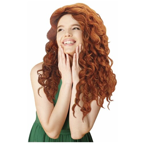 Парик Супер Медиум Кудрявый Рыжий 178гр 1шт в упаковке 1536₽