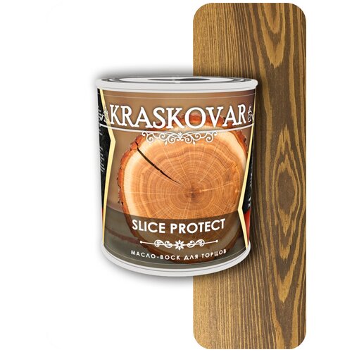 Масло для защиты торцов Kraskovar Slice Protect орех 0,75л