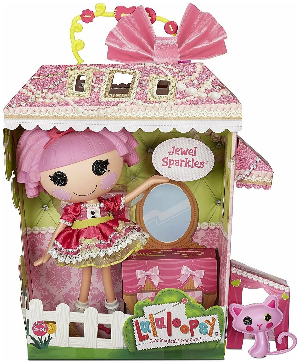 Кукла Lalaloopsy - Jewel Sparkles , Лалалупси и домашняя персидская кошка.