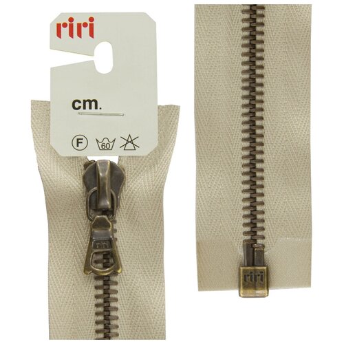 фото Молния металл, am, слайдер flash, разъёмная 1 замок, 6 мм, 70 см, цвет 2230, светло-бежевый riri