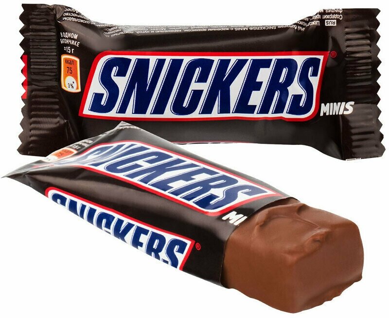 Snickers Шоколадный батончик мини, 180 г - фотография № 3