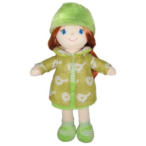 фото Кукла abtoys мягкое сердце, рыжая в зелёном пальто, мягконабивная, 36 см