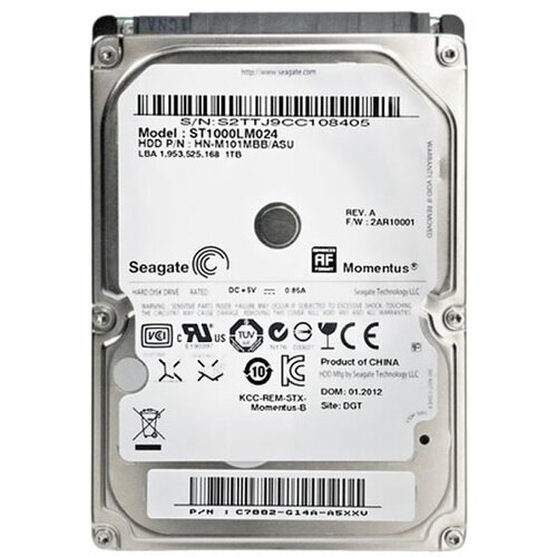 Жесткий диск Seagate HN-M101MBB 1Tb 5400 SATAII 25 HDD 932000₽