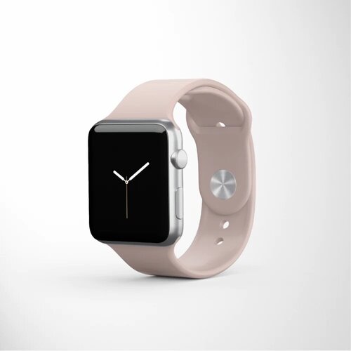 Ремешок для Apple Watch силиконовый / 42,44,45 мм / M, L / цвет пудровый