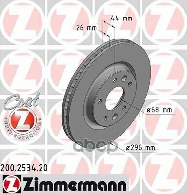 Диск Тормозной Передний Nissan Qashqai J11 2013->/X-Trail T32 2013-> Zimmermann 200253420 Zimmermann арт. 200253420