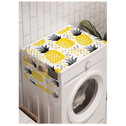 фото Органайзер для хранения "ананасовые грядки" на стиральную машину, 45x120 см ambesonne