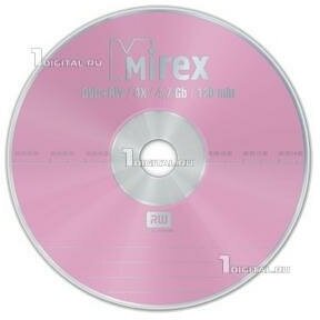 Диски Mirex DVD+RW Cake Box (10 шт.) 4.7Gb 4x (UL130022A4L)