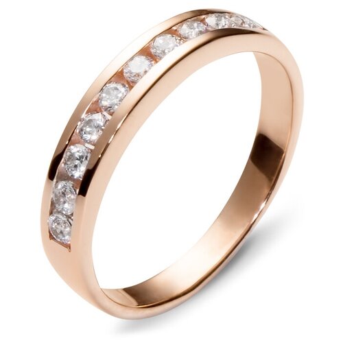 фото Эстет кольцо с 10 фианитами из красного золота 01к111233, размер 17