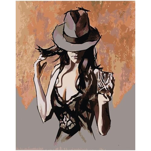 Картина по номерам Девушка в шляпе 40х50 см Hobby Home картина по номерам дело в шляпе 40х50 см