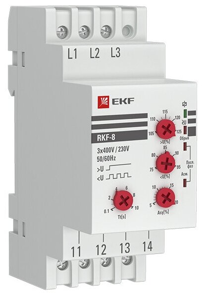 EKF rkf-8 Реле контроля фаз многофункциональное RKF-8 PROxima