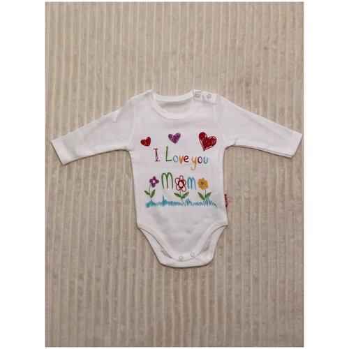 Боди Lullaby, размер 80 см, белый