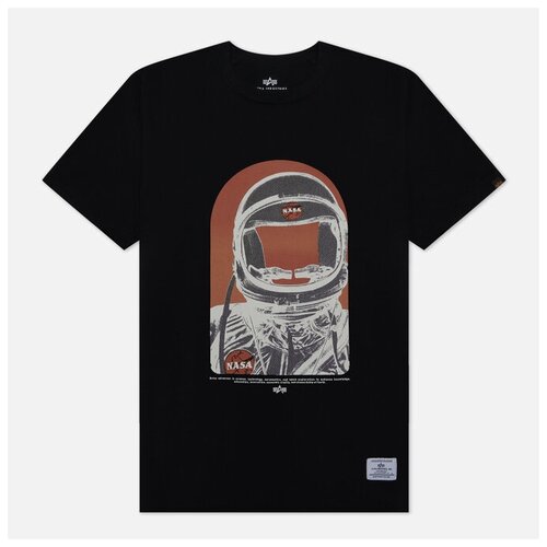 Мужская футболка Alpha Industries NASA Moon Man чёрный, Размер XL