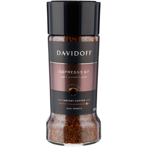 Davidoff Espresso 57 Dark and Chocolatey кофе растворимый 100г ст/б (464389)