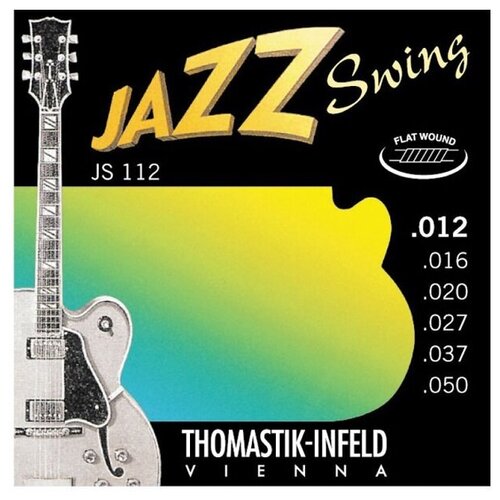 JS112 Jazz Swing Комплект струн для акустической гитары, Medium Light, сталь/никель,12-50, Thomastik набор струн thomastik infeld jazz swing js110 1 уп