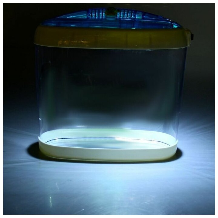 Аквариум настольный, с подсветкой LED и календарем кормлений, 4,4 л, 1 набор - фотография № 2