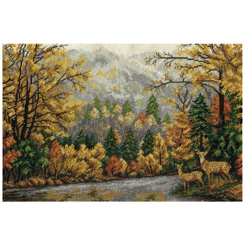 фото Набор для вышивания ps-1763 оленья речка panna
