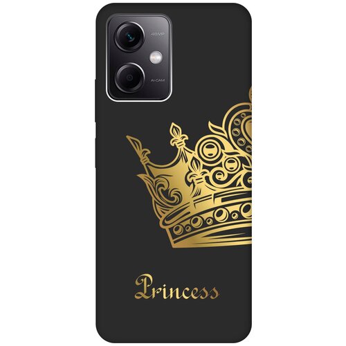 Матовый чехол True Princess для Xiaomi Redmi Note 12 / Сяоми Редми Ноут 12 с 3D эффектом черный матовый чехол true princess для xiaomi 12 pro сяоми 12 про с 3d эффектом черный