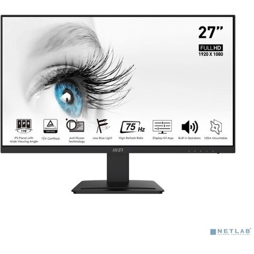 MicroStar Монитор MSI PRO 27 MP273 IPS 1920x1080 flat 75Hz 5ms 8bit 1xHDMI 1xDisplayPort 2x2W black 9S6-3PB4CH-021 чёрный 2186100₽