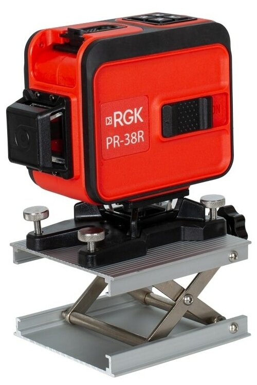 Комплект: лазерный уровень RGK PR-38R + штанга-упор RGK CG-2