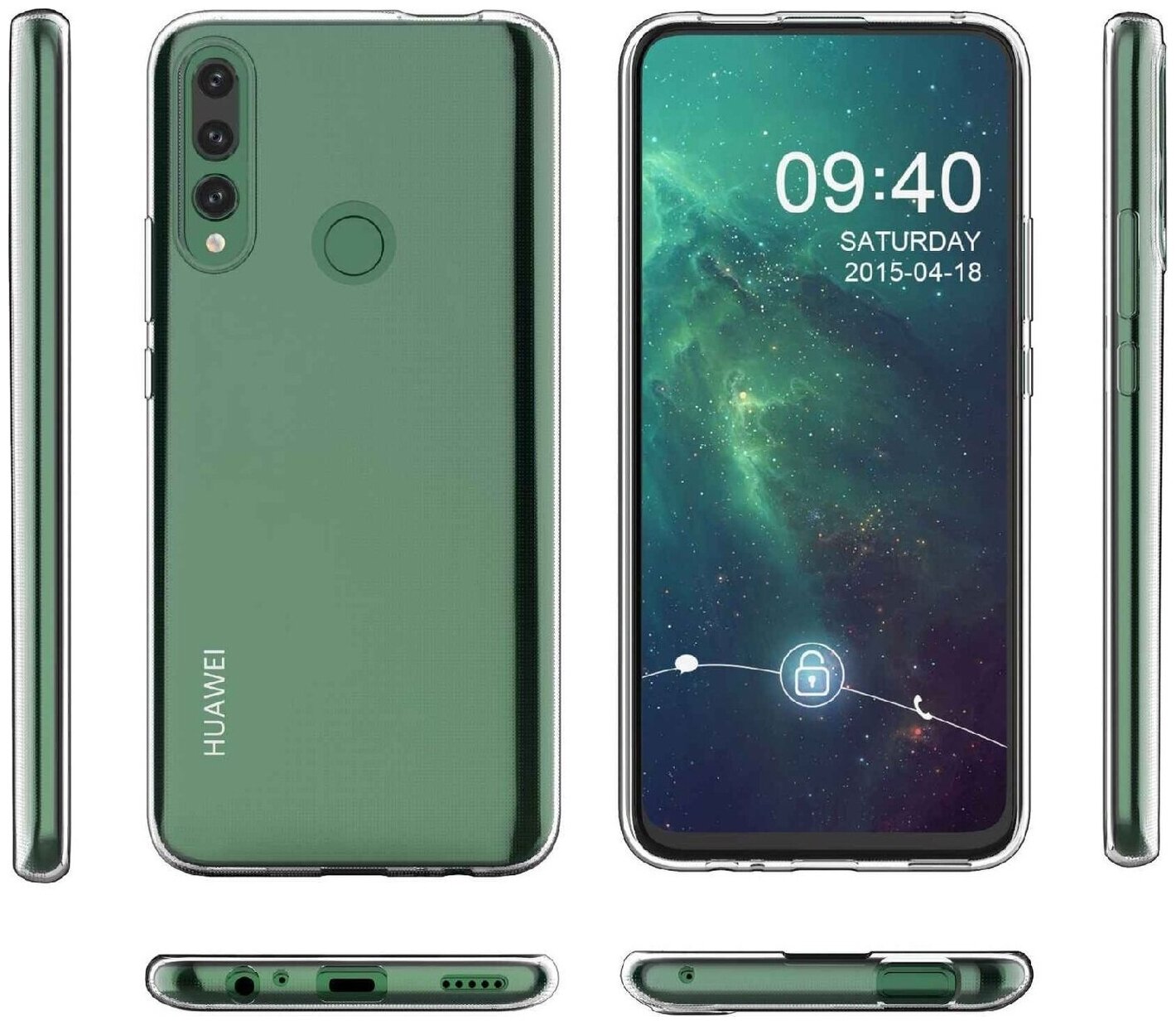 Чехол для Huawei P smart Z / Y9 Prime (2019) & Honor 9X / 9X Premium прозрачный