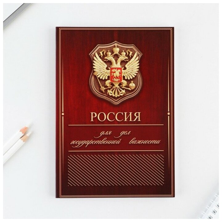 Ежедневник А5, 80 л "Россия"