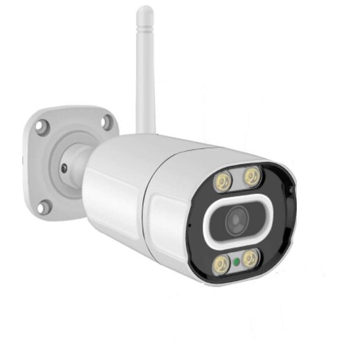 Сетевая уличная Wi-Fi IP камера микрофон динамик слот для SD карты 36 мм 5 мп белая подсветка KAM_045 456300₽