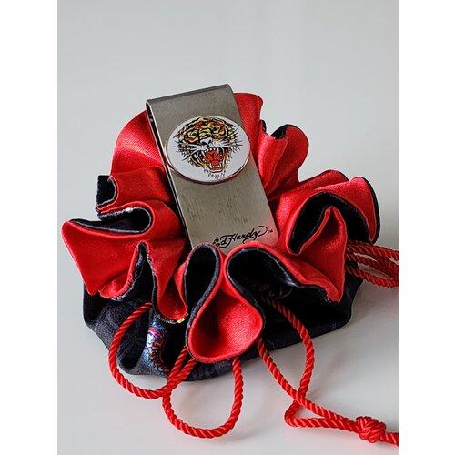 фото Зажим для купюр christian audigier, фактура матовая, серый