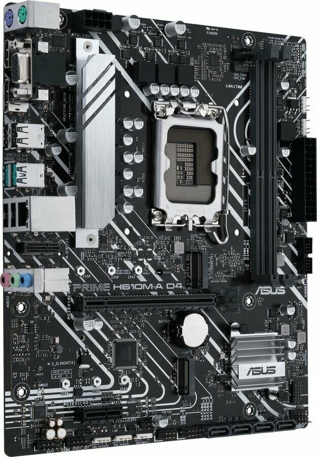 Материнская плата ASUS PRIME H610M-A D4-CSM, LGA 1700, Intel H610, mATX, Ret