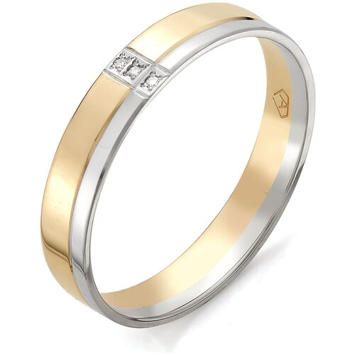 фото Алькор кольцо с бриллиантами из красного золота 12388-100, размер 19.5