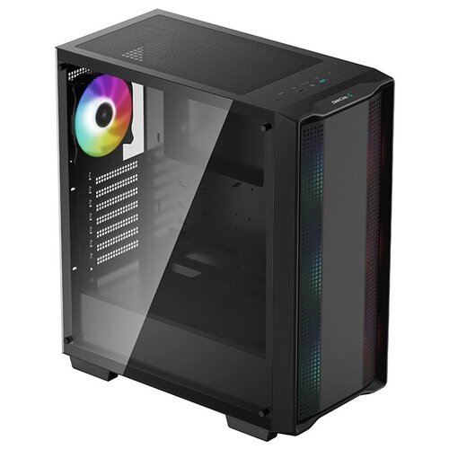 Корпус ATX Без БП Deepcool CC560 ARGB без БП закаленное стекло, черный вентилятор aerocool duo 14 argb 4710562752595