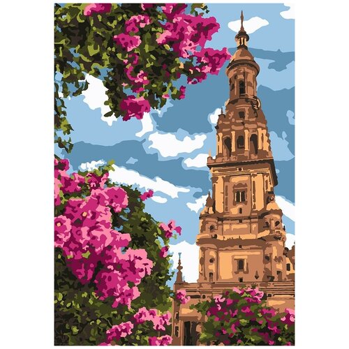 фото Набор для творчества lori картина по номерам "испания в цвету"