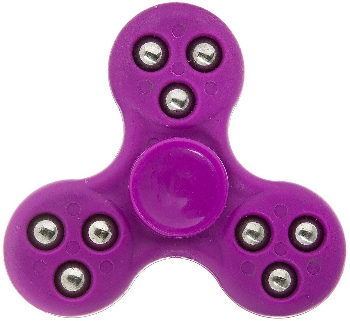 Спиннер пластик мульти фиолетовый Roller ball Fidget Spinner- violet Color PACK 9х9x1,1 см.