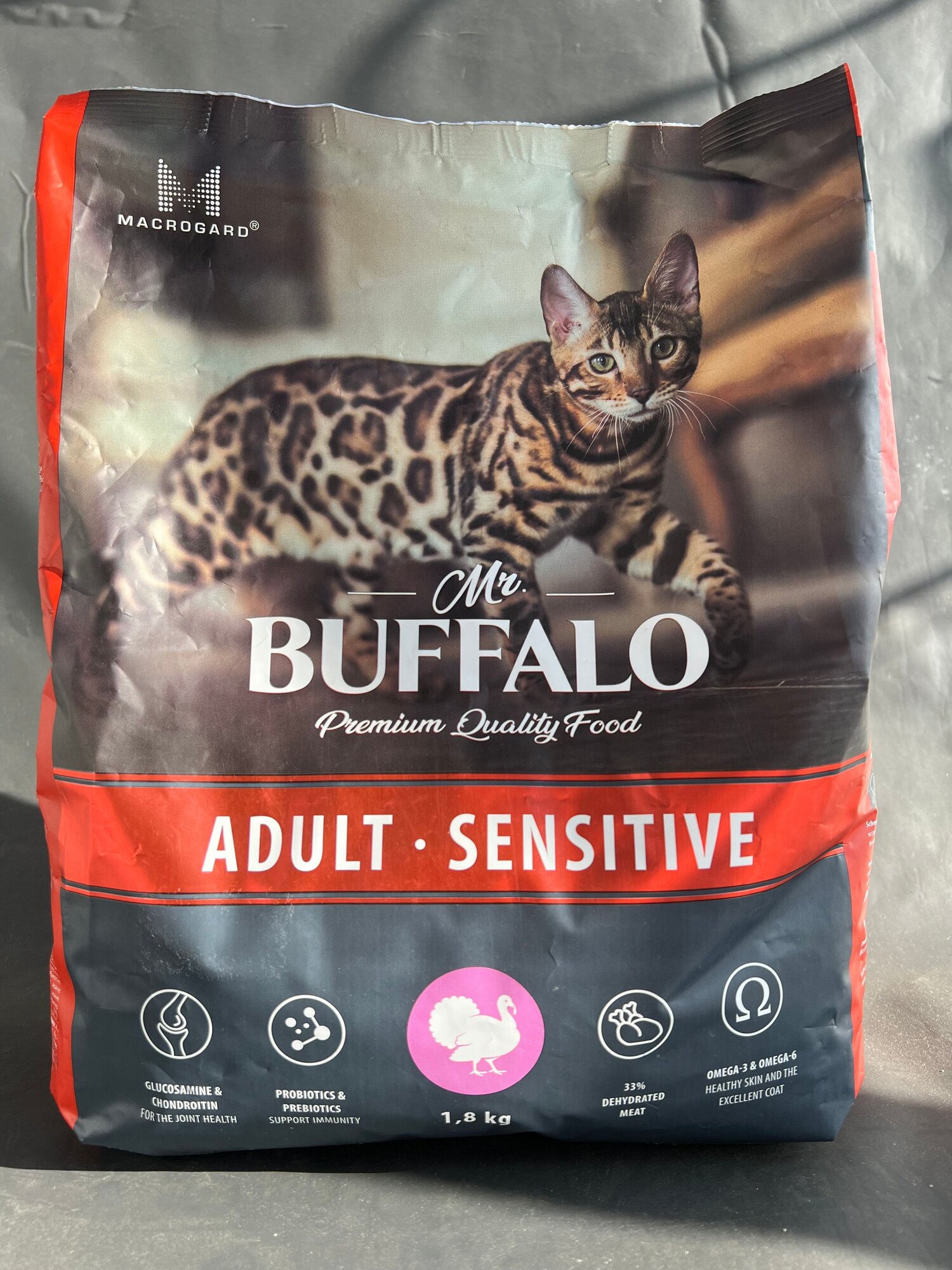 Сухой корм для кошек Mr.Buffalo ADULT SENSITIVE индейка 1,8кг - фотография № 14