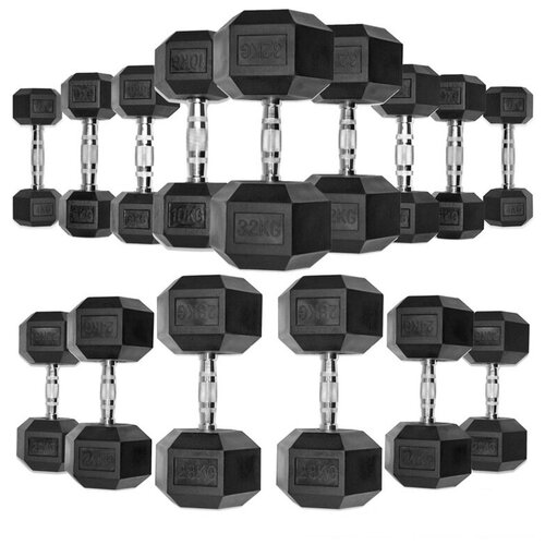 Гантели обрезиненные гексагональные PANGOLIN DB139 от 42,5 до 50 кг