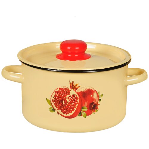 Кастрюля эмаль 2.9Л ЦИЛ гранат крем 1С16С/1 череповец