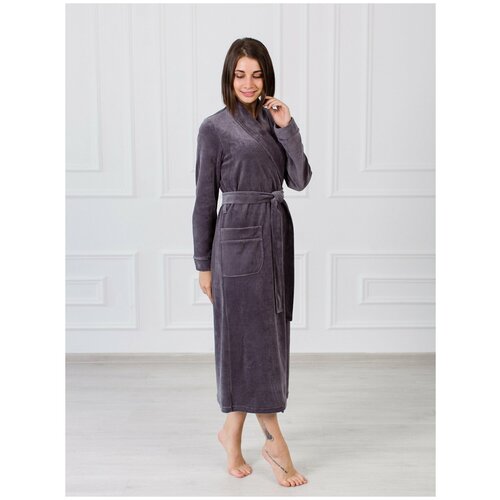 фото Халат росхалат, размер 46-48, бирюзовый, бежевый