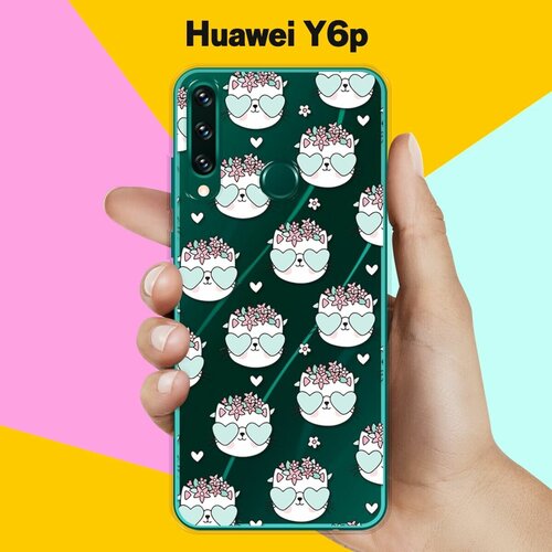 Силиконовый чехол Узор из котов на Huawei Y6p силиконовый чехол узор из котов на huawei y6s