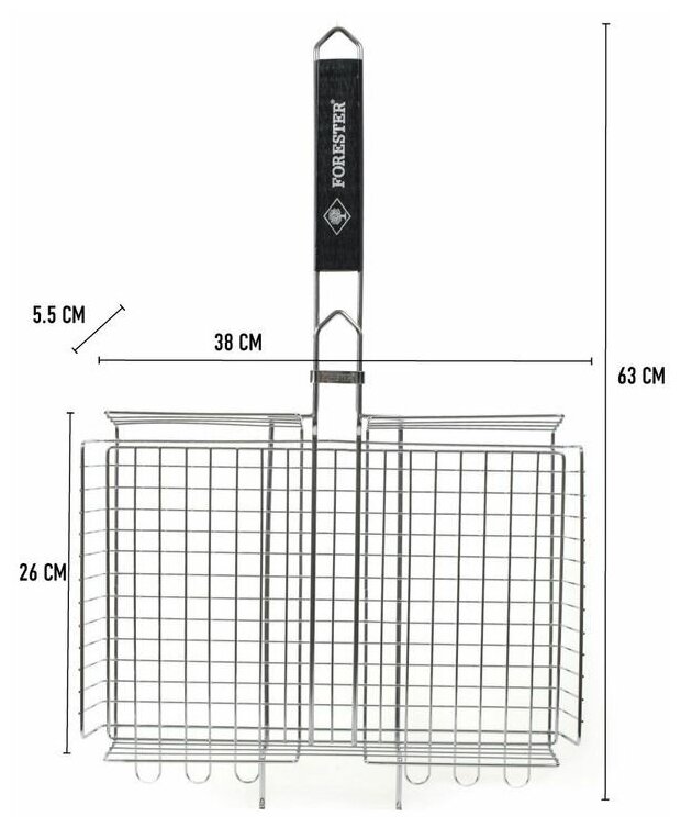 Решетка-гриль, 38,5х6х63 см - фотография № 3