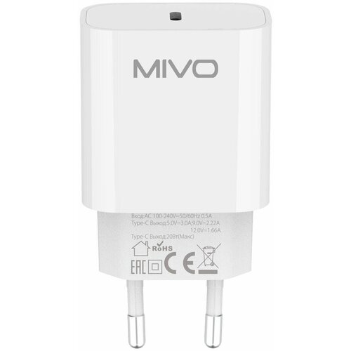 Сетевое зарядное устройство Mivo MP-325T/Type-C 20W