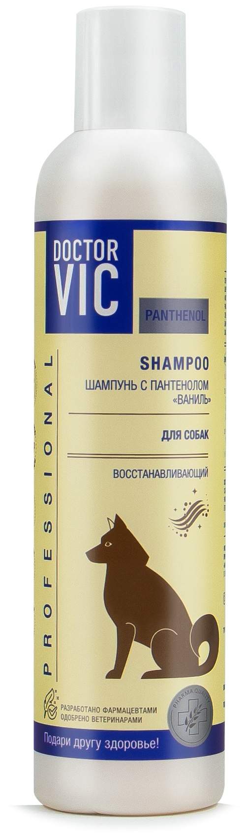 Шампунь для собак Doctor VIC Ваниль с пантенолом, 250 мл