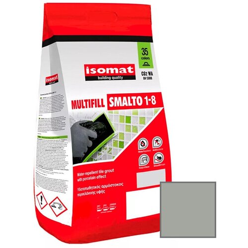 Затирка полимерцементная Isomat Multifill Smalto 1-8 05 Светло-серая 2 кг