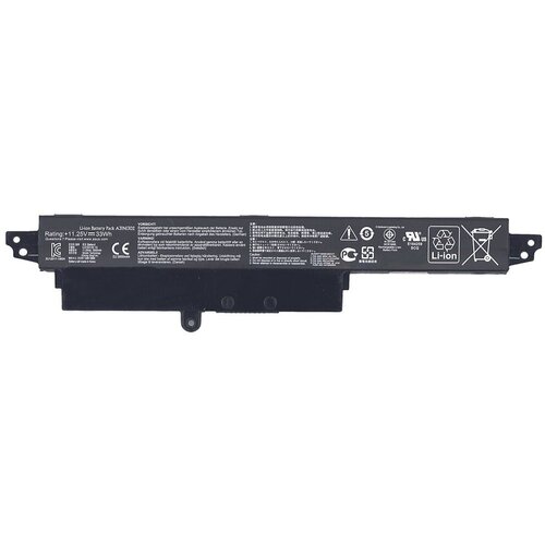 Аккумуляторная батарея для ноутбука Asus VivoBook F200CA (A3INI302) 11.25V 33Wh черная