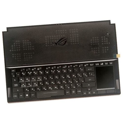 клавиатура для ноутбука asus x501u черная с черным топкейсом Клавиатура для ноутбука Asus GX501VIK-1A с топкейсом, с подсветкой, black 90NB0GU1-R31RU0