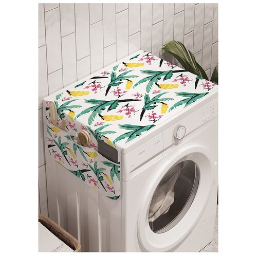фото Органайзер для хранения "пальмовые цветы" на стиральную машину, 45x120 см ambesonne