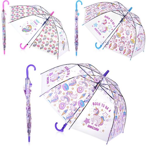 Зонт-трость Oubaoloon, бесцветный, розовый