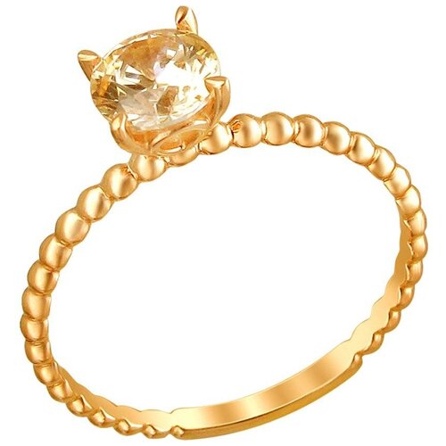 фото Эстет кольцо с 1 фианитом из красного золота 01к2110886-2, размер 18