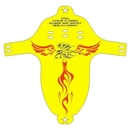 Складное переднее пластиковое крыло для велосипеда, желтое