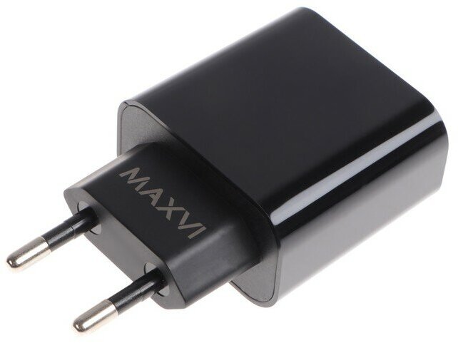 Maxvi Сетевое зарядное устройство Maxvi CHL-242, 2 USB, 2.4 А, защита от замыкания, черное