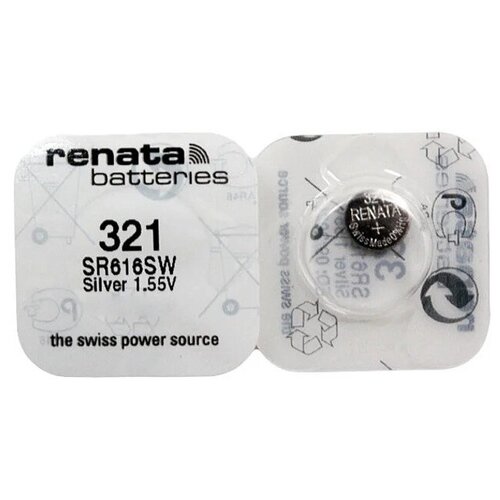 Батарейка R321 - Renata SR616SW (1 штука) батарейка renata r321 sr616sw 1 55 в
